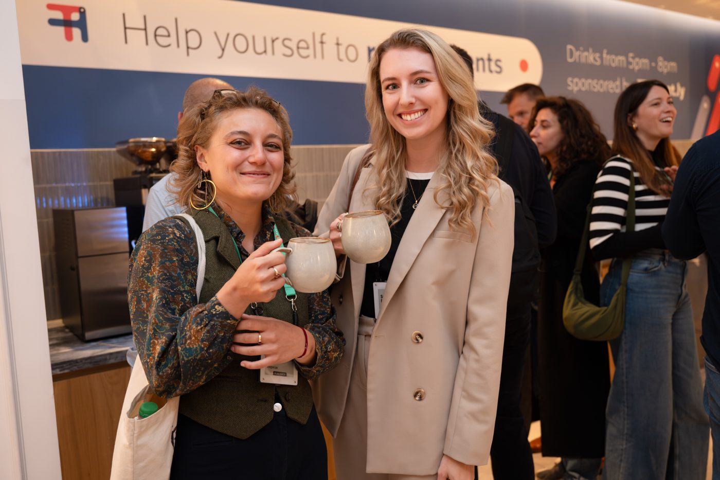 Seren networking at an industry event