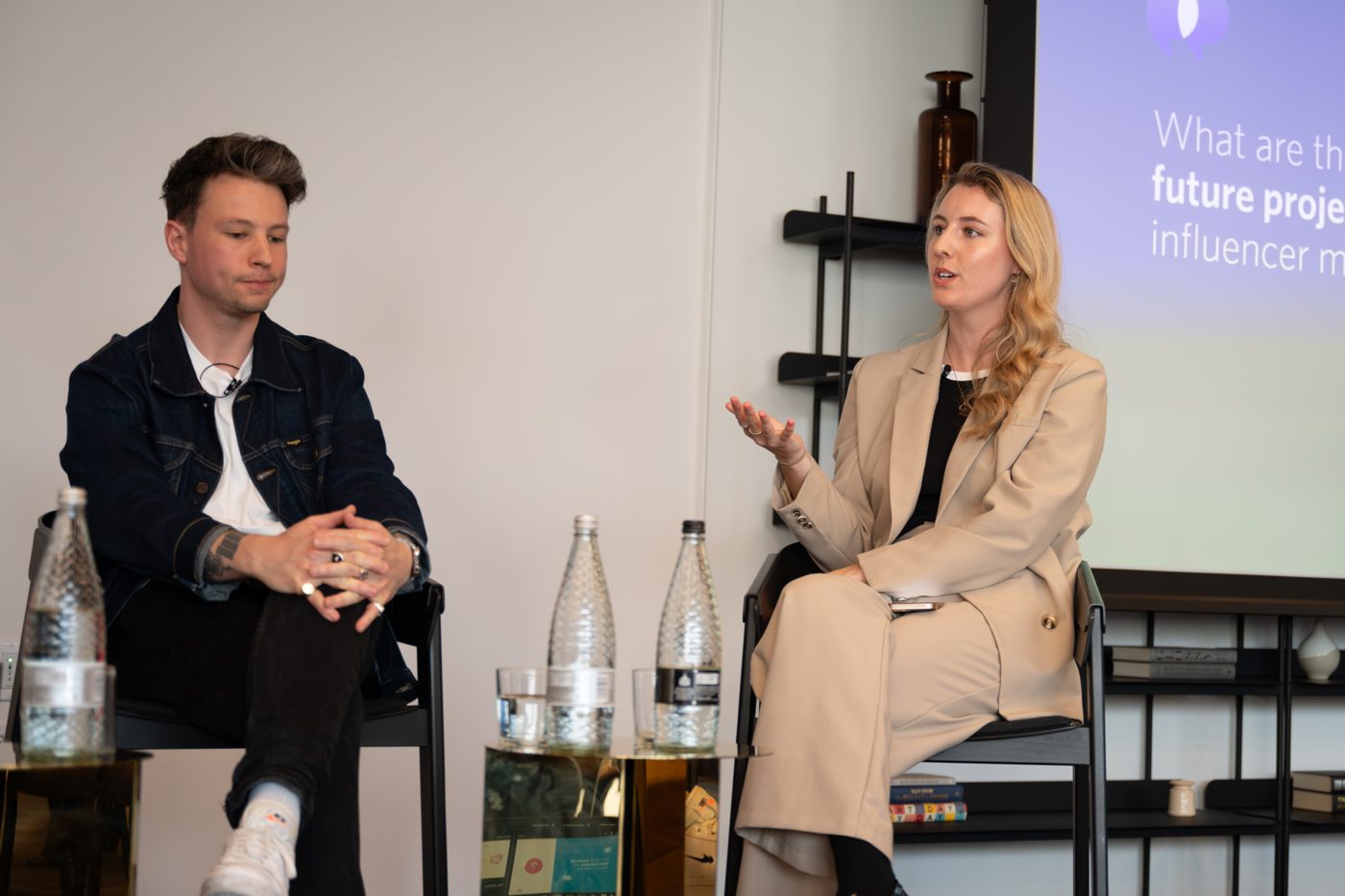Seren speaking on a panel at Awin Influencer Unveiled