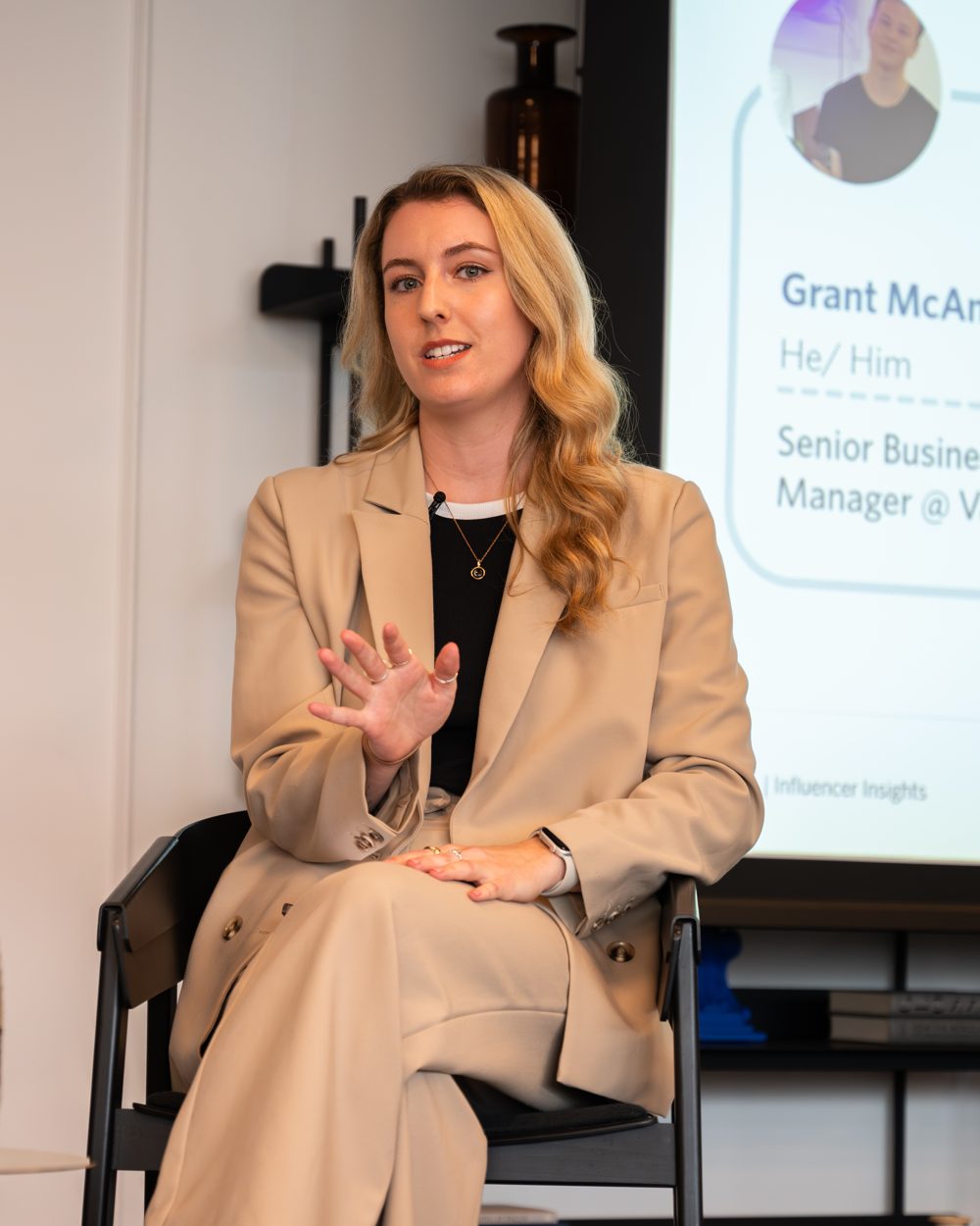 Seren speaking at Awin Influencer Unveiled